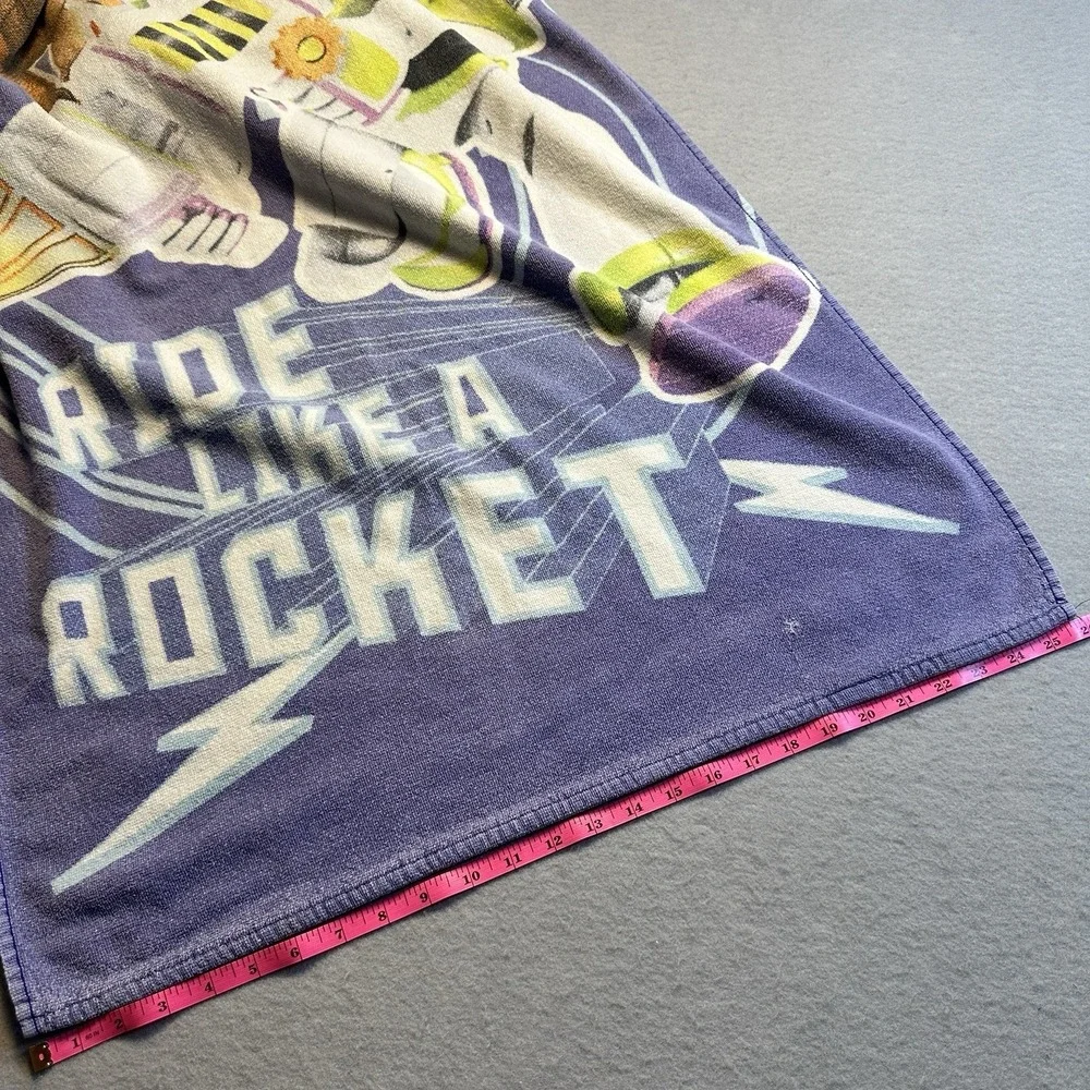 Disney Pixar Toy Story Buzz Lightyear Woody Ride Like a Rocket Beach Towel